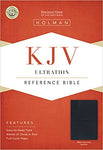 KJV Ultrathin Reference Bible Black Genuine Leather