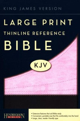 KJV Large Print Thinline Reference bible flexisoft chocolate/pink