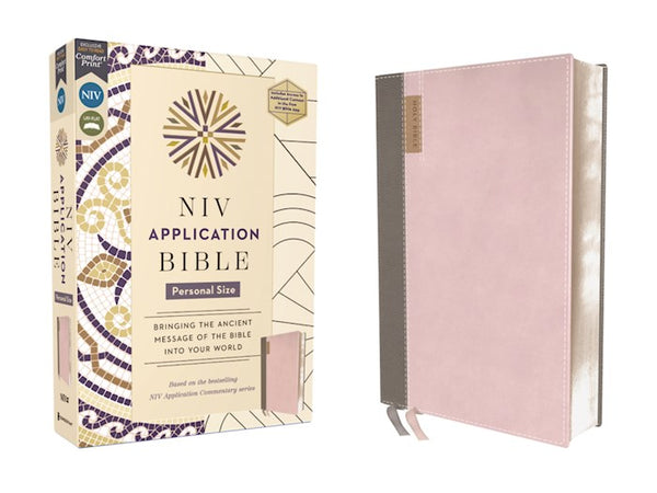 NIV Application Personal Size Bible (Comfort Print)-Pink Leathersoft