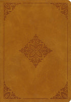 ESV Large Print Bible Trutone Caramel Fleur-de-lis design