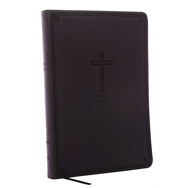 NKJV Large Print Thinline Bible Charcoal Leathersoft