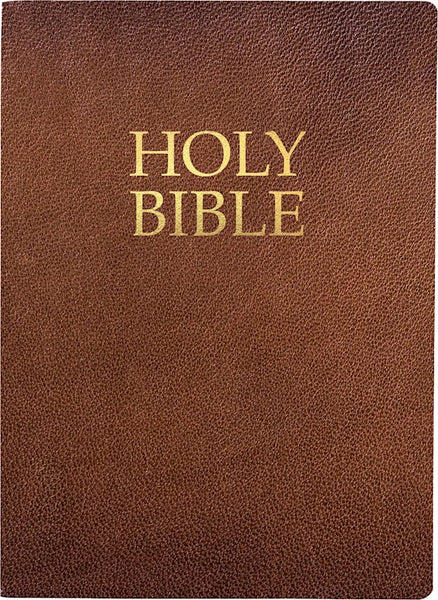 KJV ER Holy Bible Large Print-Acorn Bonded Leather Indexed