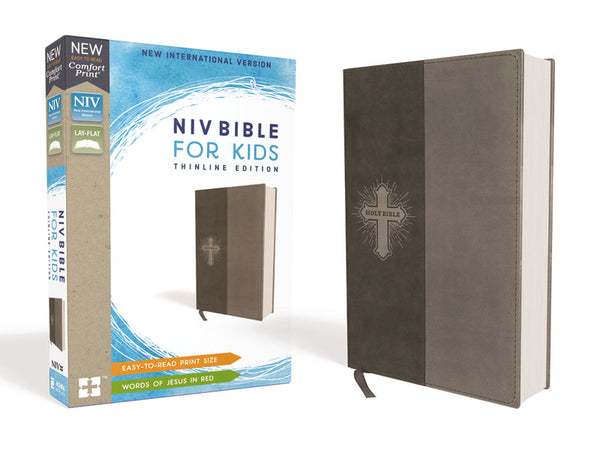 NIV Bible For Kids Thinline Imitation Leather Grey