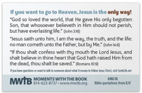 Mini Tracts - Jesus is the One Way