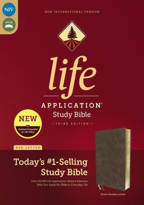 NIV Life Application Study Bible (Third Edition)-Distressed Brown Bonded Leather Third Edition