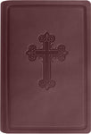 NASB Large Print Compact Bible-Burgundy Cross Leathertex