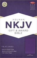 NKJV Gift & Award Bible Purple Imitation Leather