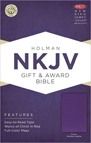 NKJV Gift & Award Bible Purple Imitation Leather