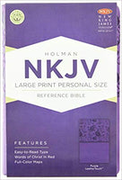 NKJV Large Print Personal Size Reference Bible Imitation Leather Purple