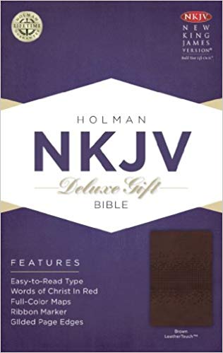 NKJV Deluxe Gift Bible Imitation Leather Brown