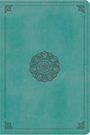 ESV Study Bible Personal Size Trutone Turquoise, Emblem Imitation Leather