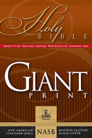 NASB Giant Print Bible Bonded Leather Black