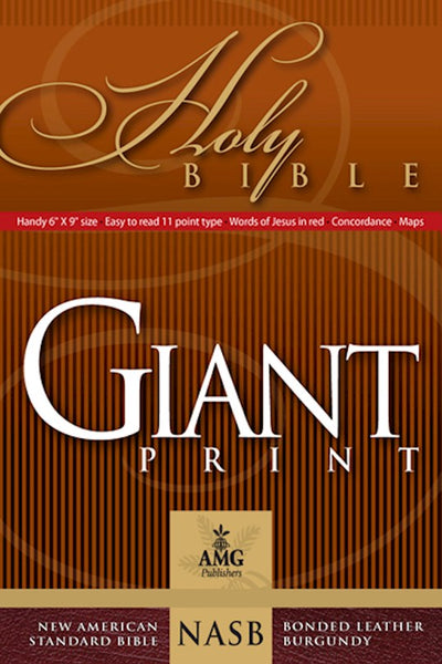 NASB Giant Print Handy Size Bible Burgundy