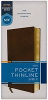 NIV Pocket Thinline Bible, Comfort Print--soft leather-look, brown