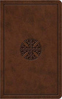 ESV Thinline Bible Trutone, Brown, Mosaic Cross Imitation Leather