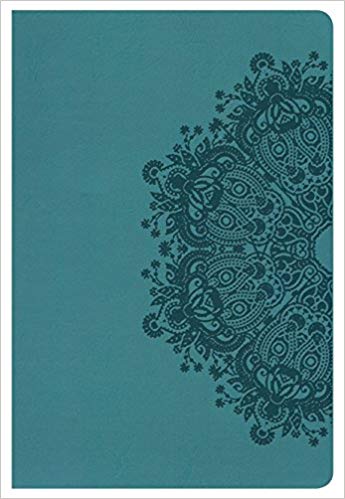 KJV Large Print Personal Size Reference Bible Teal Imitation Leather
