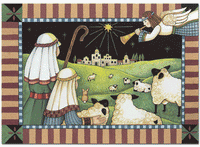 Masterpiece Holyville Holiday - Shepherds with Angel Card