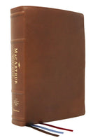 NASB MacArthur Study Bible (2nd Edition) (Comfort Print)-Brown Premium Goatskin Leather
