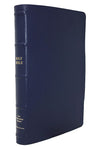 NKJV Thinline Reference Bible/Large Print (Comfort Print)-Blue Premium Goatskin Leather