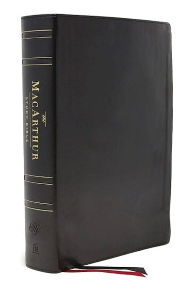 ESV MacArthur Study Bible (2nd Edition)-Black Genuine Leather Indexed