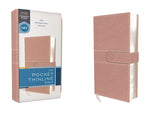 NIV Pocket Thinline Bible (Comfort Print)-Pink Leathersoft w/Snap Flap