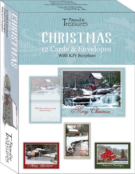 Boxed Christmas Cards - Christmas Grist Mills  (Box Of 12)