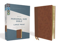 NIV Personal Size Large Print Leathersoft Bible, Red Letter edition, Brown