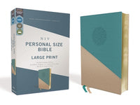 NIV Personal Size Large Print Leathersoft Bible, Red Letter edition, Teal/gold