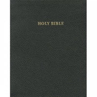 NKJV Wide Margin Reference Black Calf Split