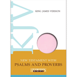 KJV New Testament with Psalms and Proverbs, Flexisoft leather - pink