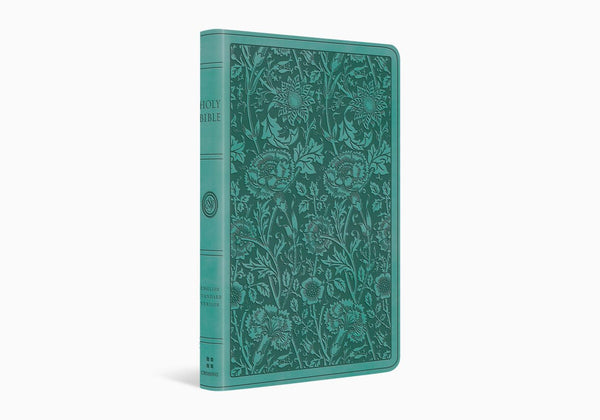 ESV Premium Gift Bible Trutone, Teal, Floral Design