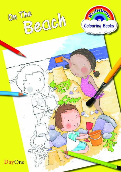 On the Beach Coloring Book (Rainbow Coloring)